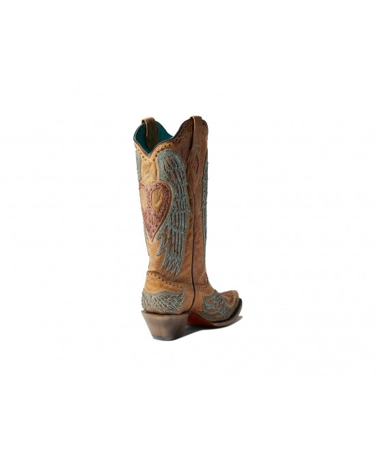 Corral heart angel wing cowgirl boots hot sale square toe